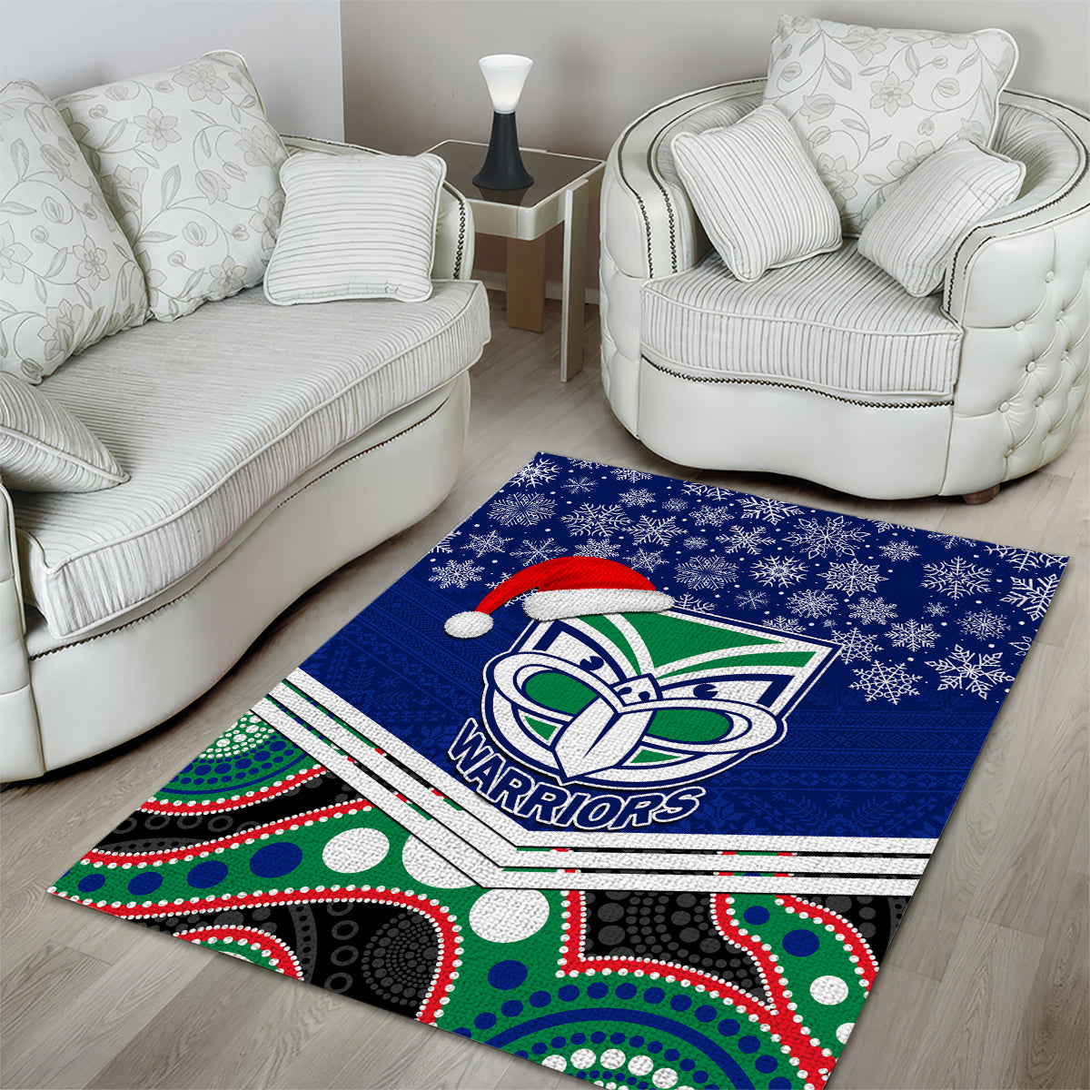 custom-warriors-rugby-christmas-area-rug-merry-xmas-2023-mix-aboriginal-art