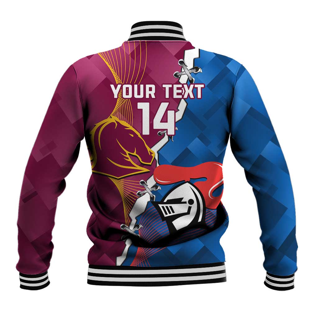 Custom Broncos And Knights Rugby Baseball Jacket Dynamic Version