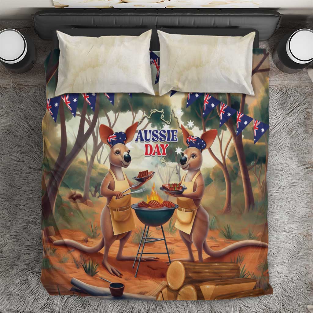 Kangaroos Australia Day Bedding Set It's Barbecue Time