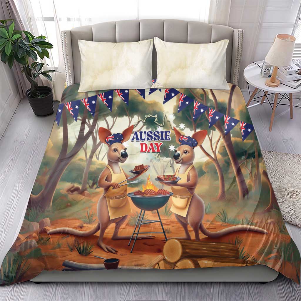 Kangaroos Australia Day Bedding Set It's Barbecue Time