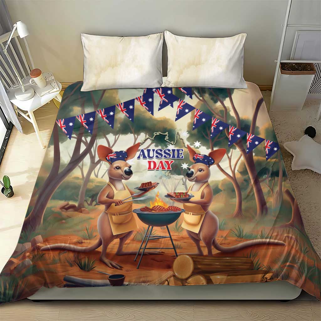 Kangaroos Australia Day Bedding Set It's Barbecue Time