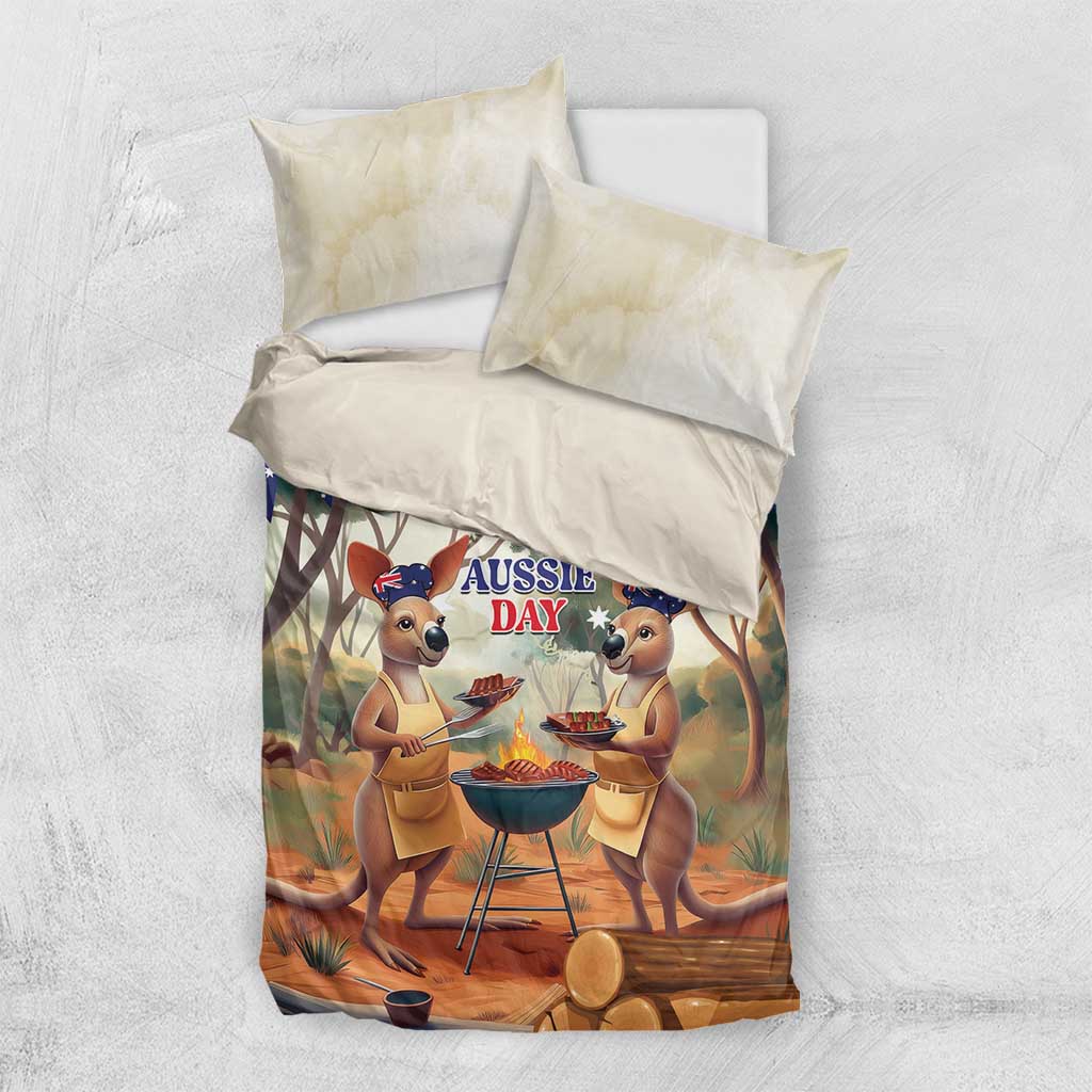 Kangaroos Australia Day Bedding Set It's Barbecue Time