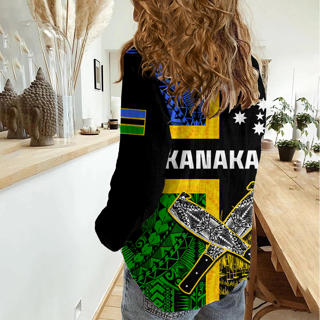 Australian South Sea Islanders Flag Style Women Casual Shirt LT14