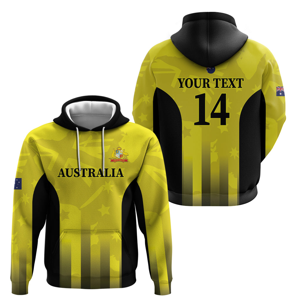 Custom Australia Cricket Hoodie 2024 World Cup Go Aussie - Gold Version