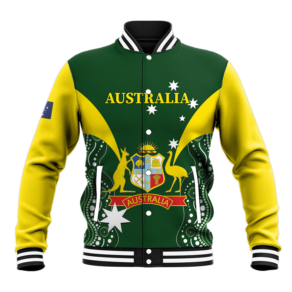 Custom Australia Cricket Baseball Jacket 2024 World Cup Go Aussie - Green Version