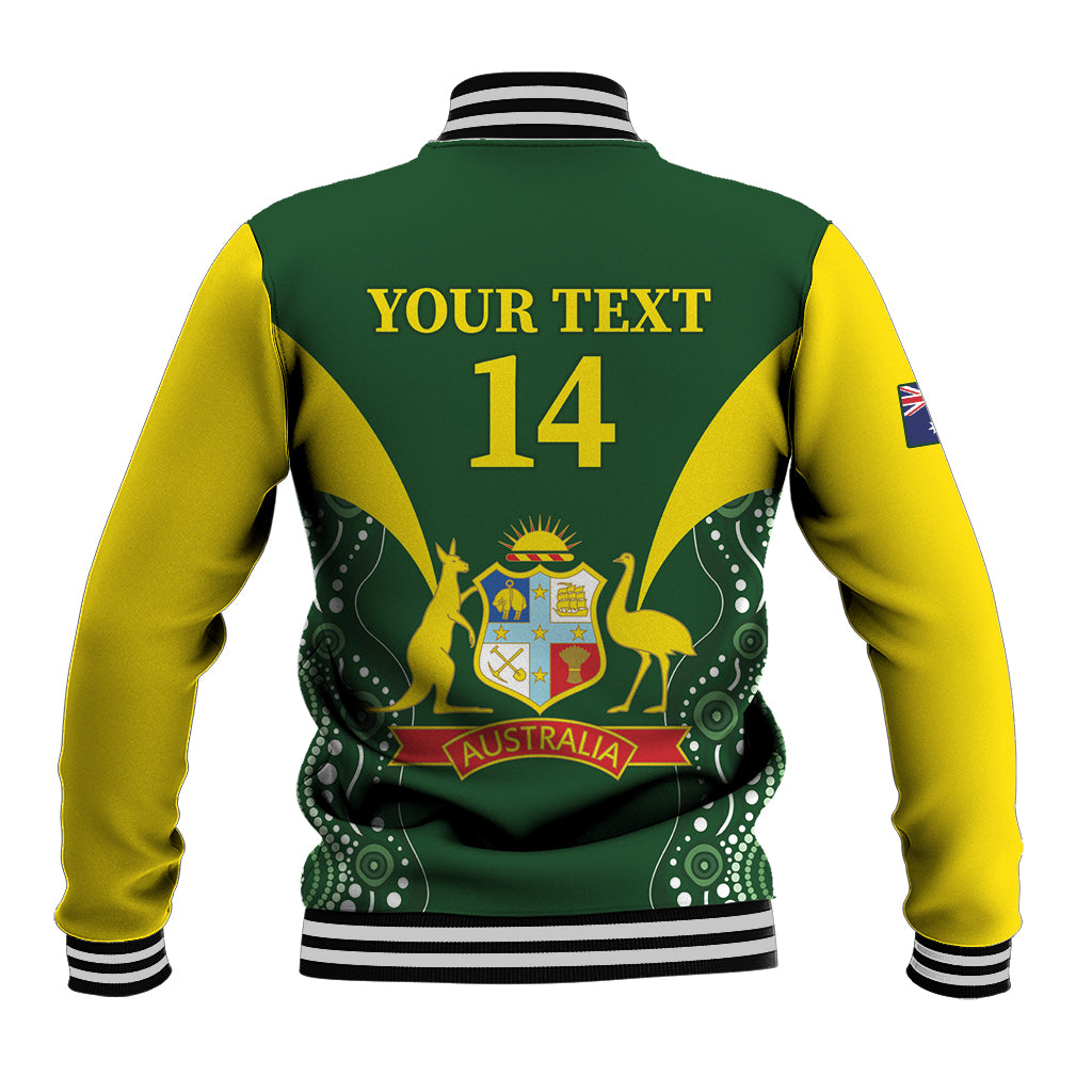 Custom Australia Cricket Baseball Jacket 2024 World Cup Go Aussie - Green Version