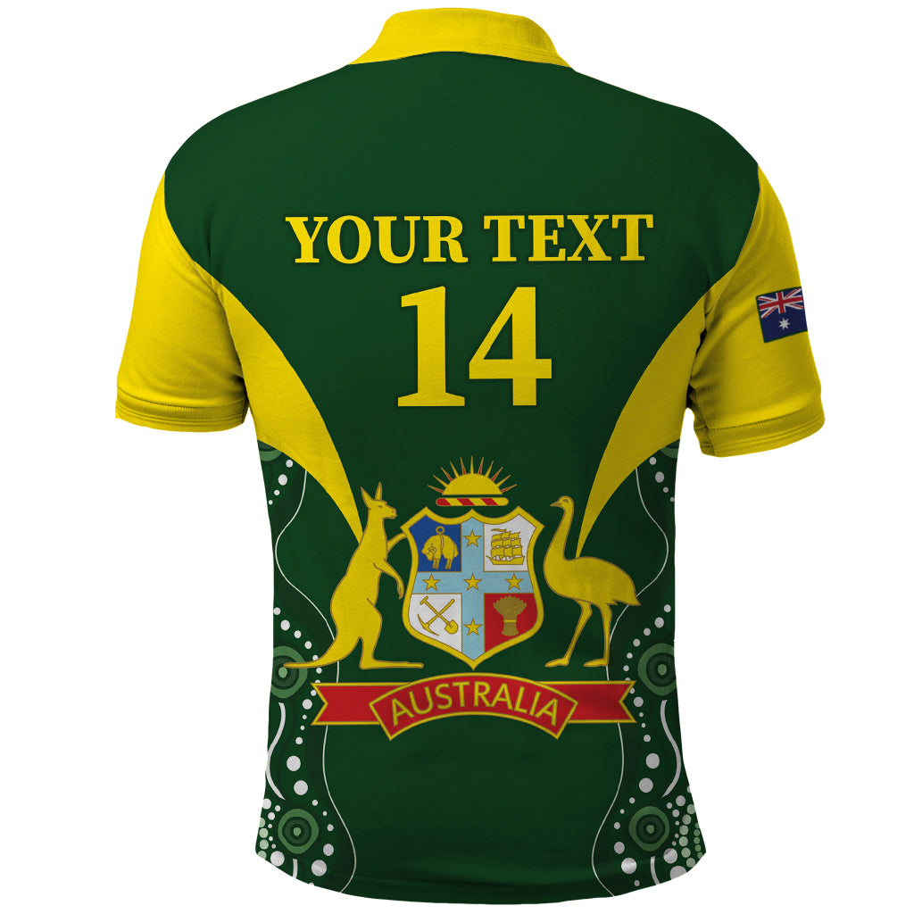 Custom Australia Cricket Polo Shirt 2024 World Cup Go Aussie - Green Version