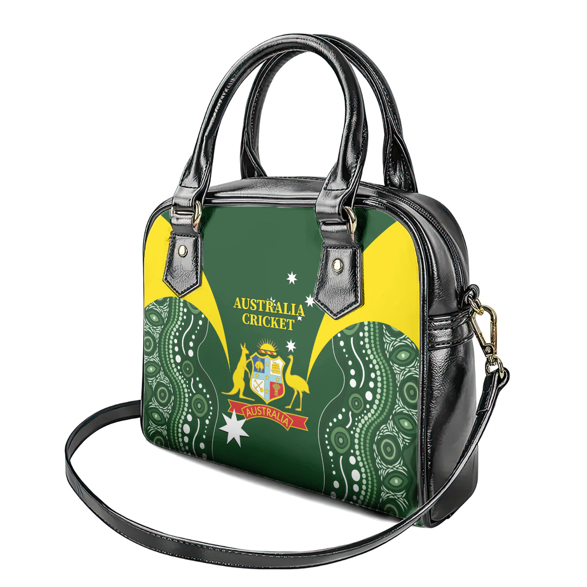 Australia Cricket Shoulder Handbag 2024 World Cup Go Aussie - Green Version