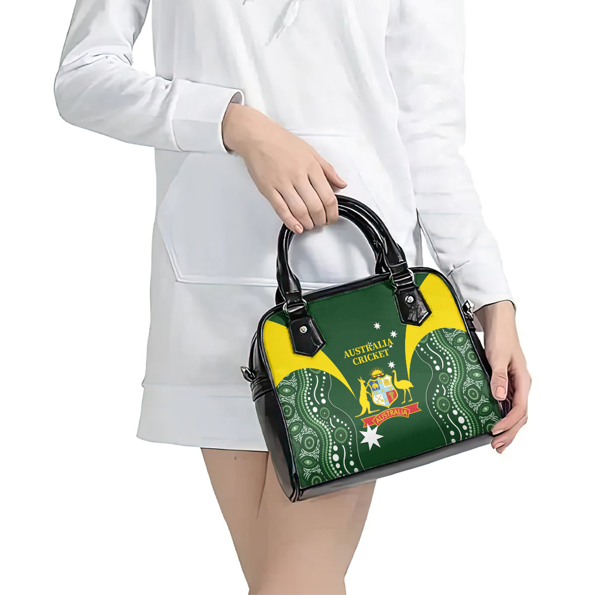 Australia Cricket Shoulder Handbag 2024 World Cup Go Aussie - Green Version