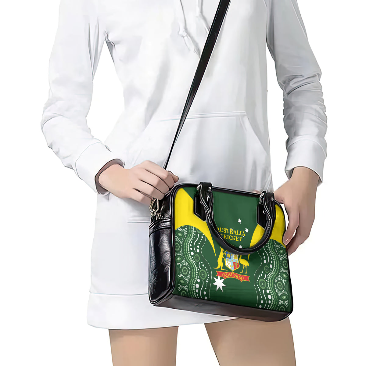 Australia Cricket Shoulder Handbag 2024 World Cup Go Aussie - Green Version