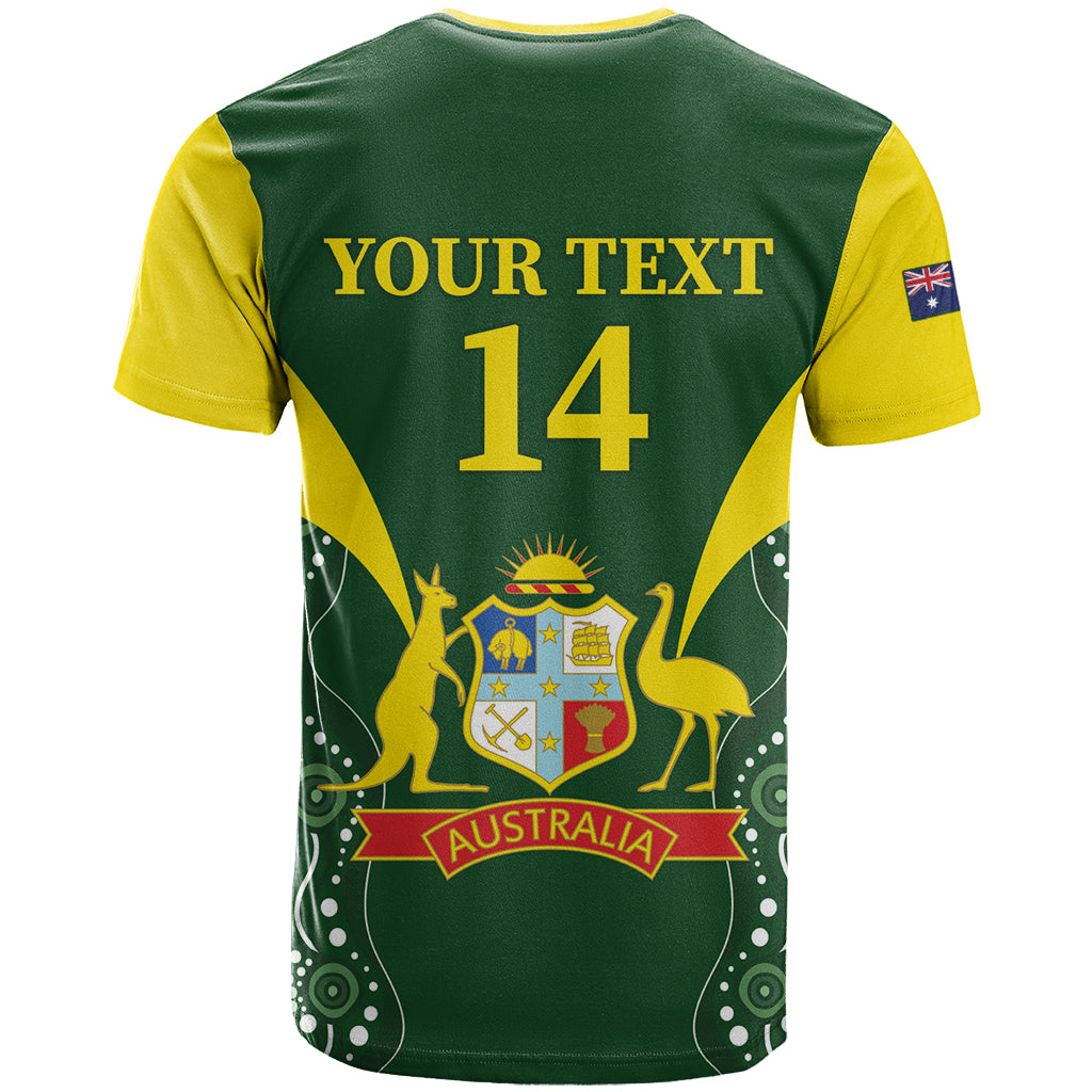 Custom Australia Cricket T Shirt 2024 World Cup Go Aussie - Green Version