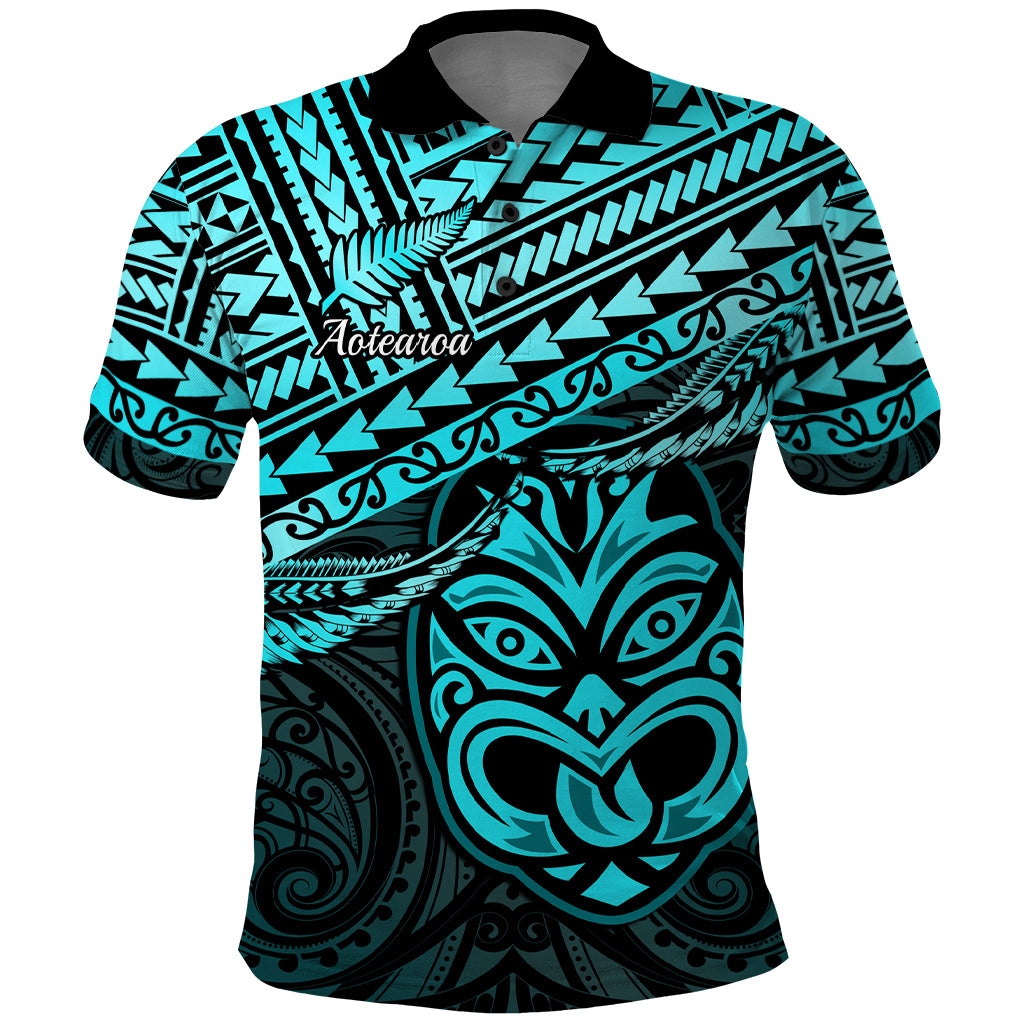 Personalised Matariki New Zealand Polo Shirt Maori New Year Tiki Turquoise Version LT14