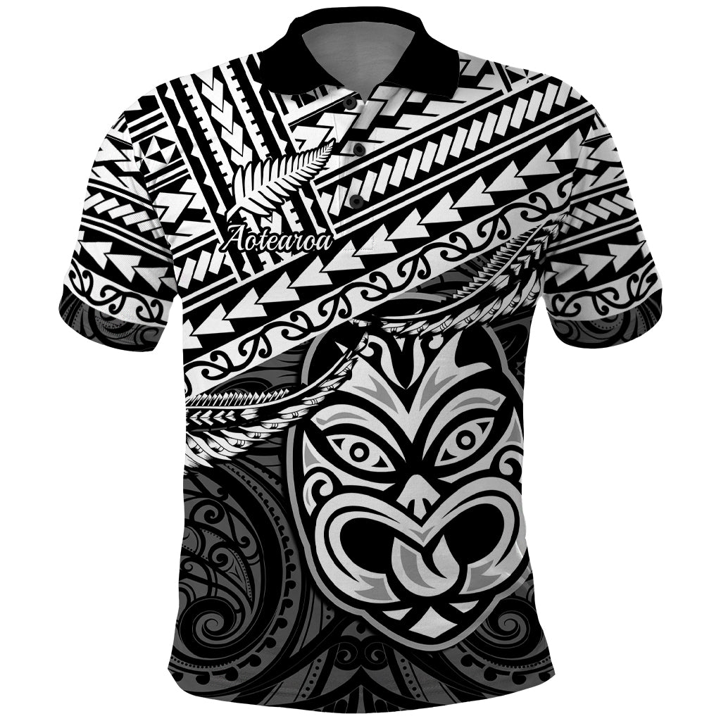 Personalised Matariki New Zealand Polo Shirt Maori New Year Tiki Black Version LT14