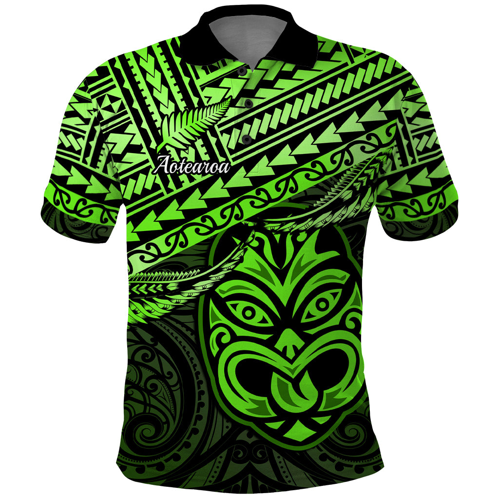 Personalised Matariki New Zealand Polo Shirt Maori New Year Tiki Green Version LT14