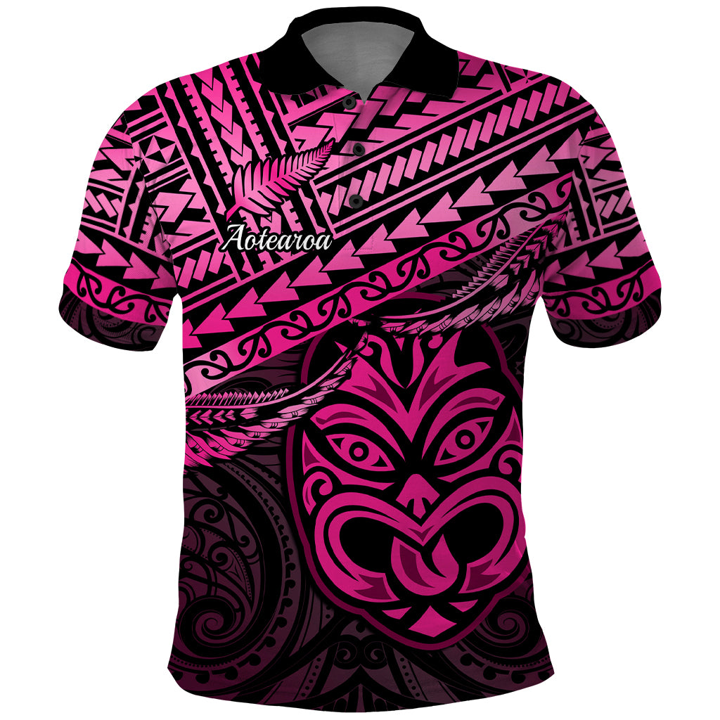 Personalised Matariki New Zealand Polo Shirt Maori New Year Tiki Pink Version LT14