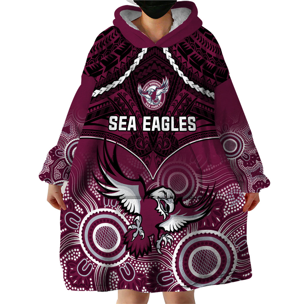 sea-eagles-rugby-wearable-blanket-hoodie-aboriginal-mix-polynesian-pattern