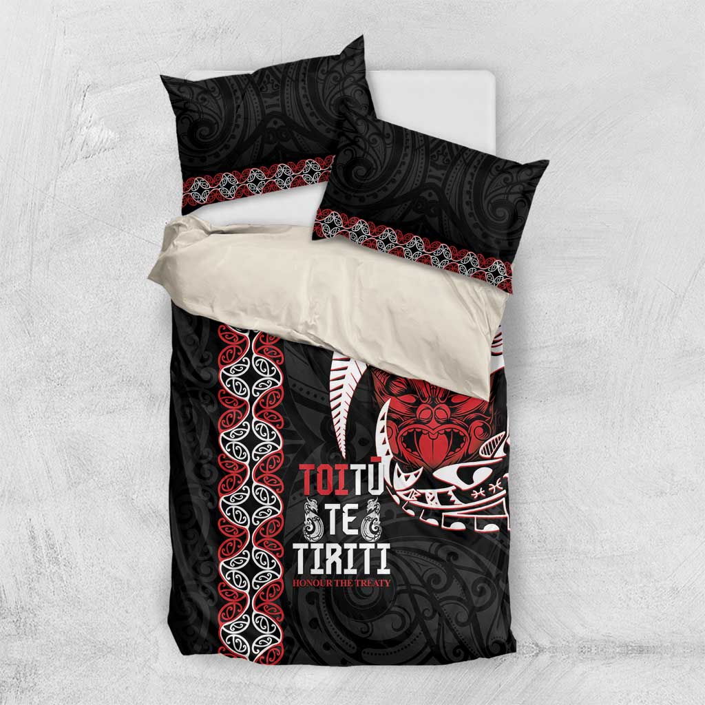 Aotearoa Toitu Te Tiriti Bedding Set Honour The Treaty Maori Haka