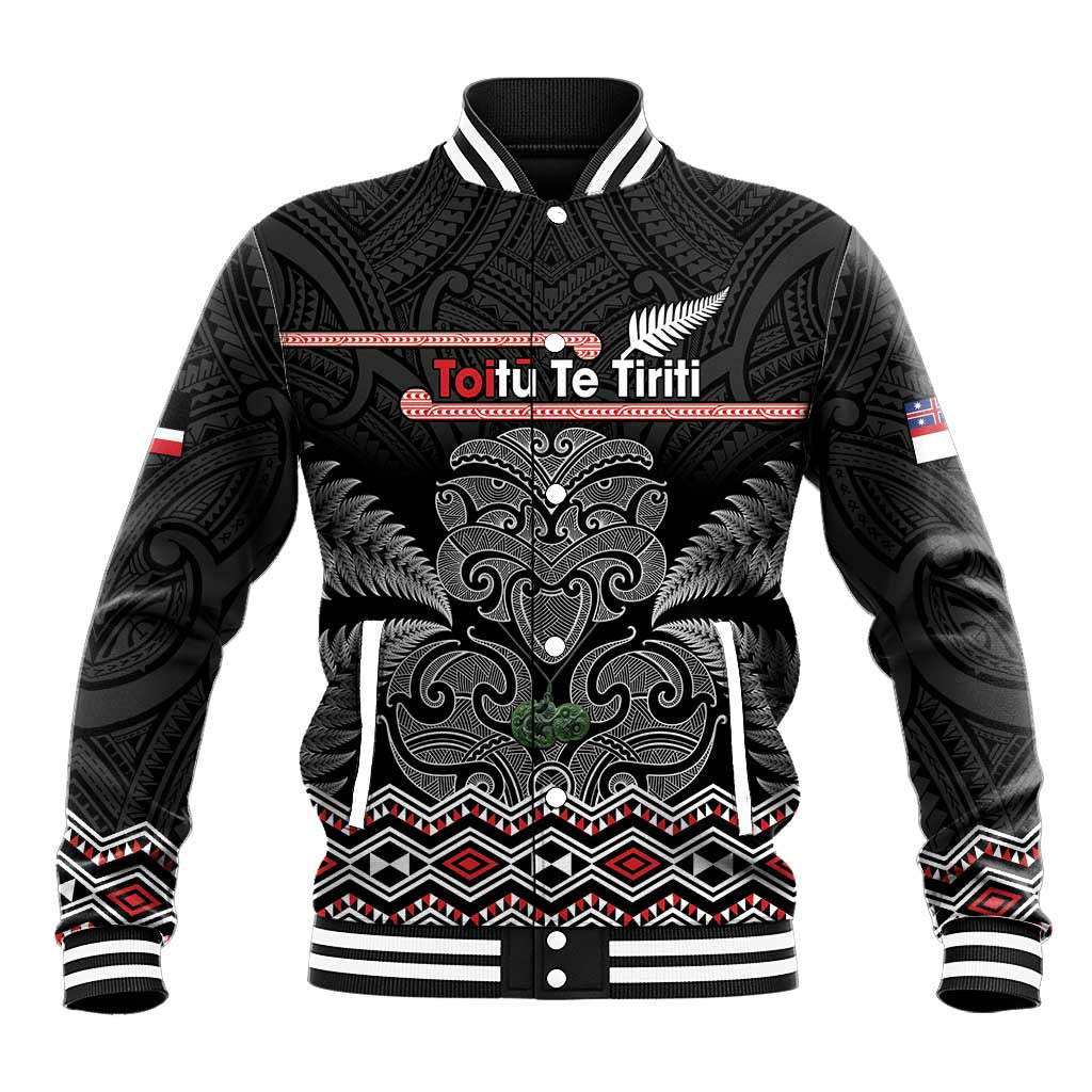 Aotearoa Toitu Te Tiriti Baseball Jacket Stand Together! Stand Stronger! - NZ Tiki