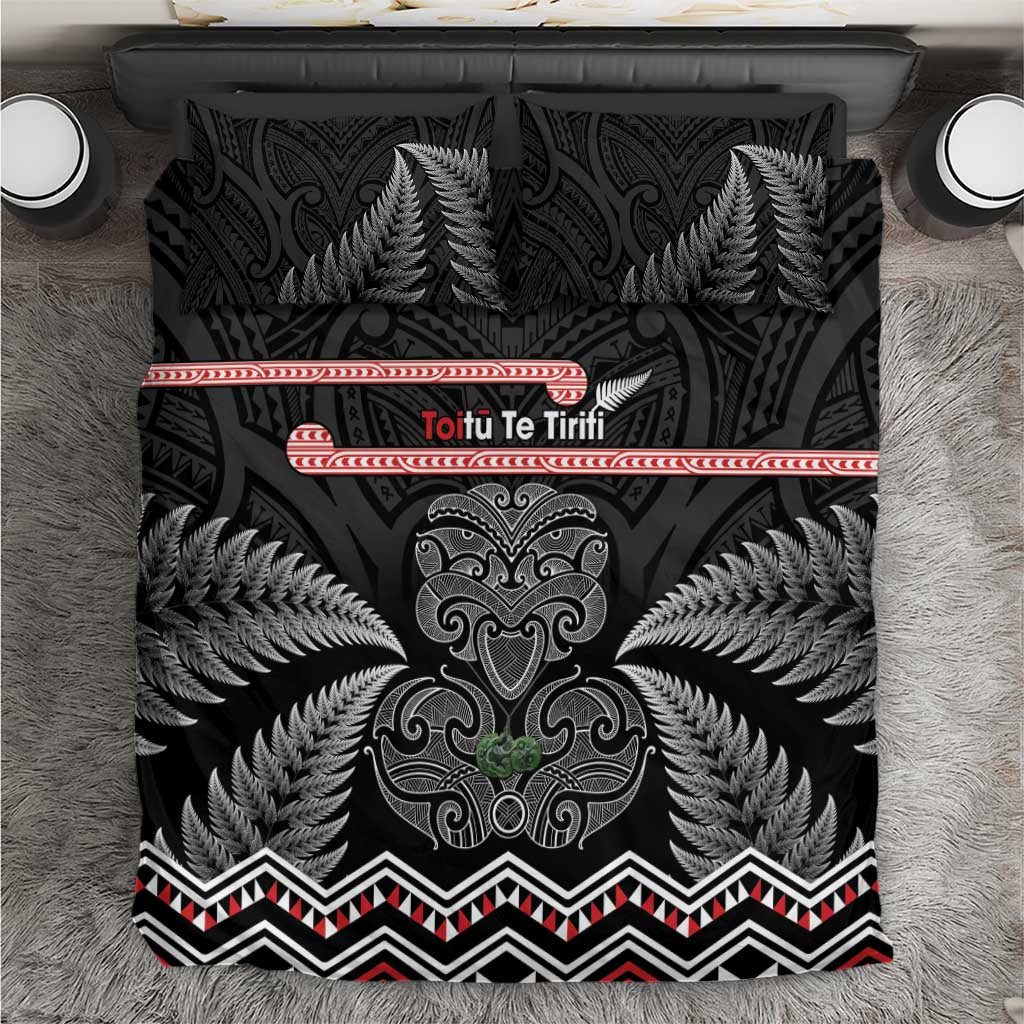 Aotearoa Toitu Te Tiriti Bedding Set Stand Together! Stand Stronger! - NZ Tiki