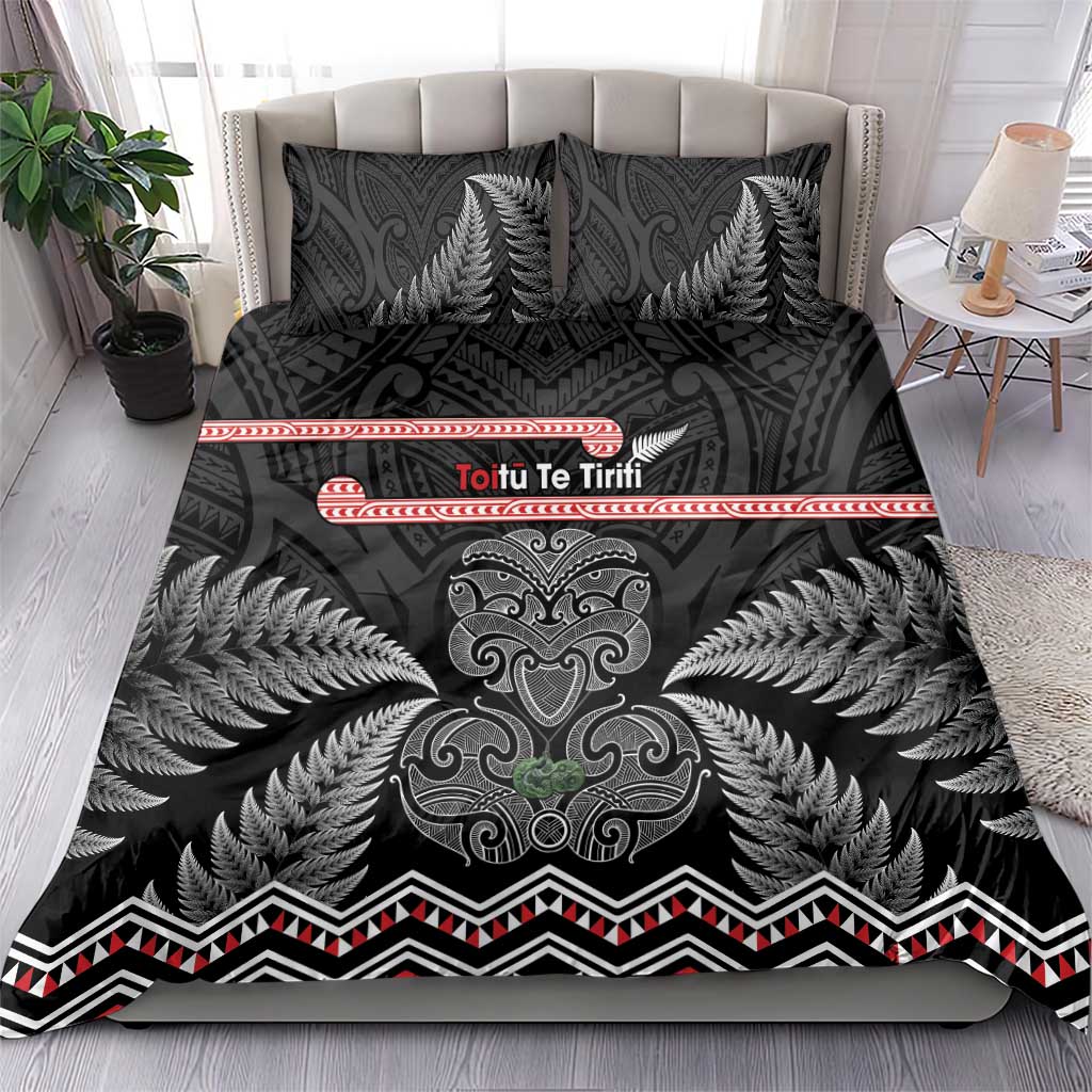 Aotearoa Toitu Te Tiriti Bedding Set Stand Together! Stand Stronger! - NZ Tiki