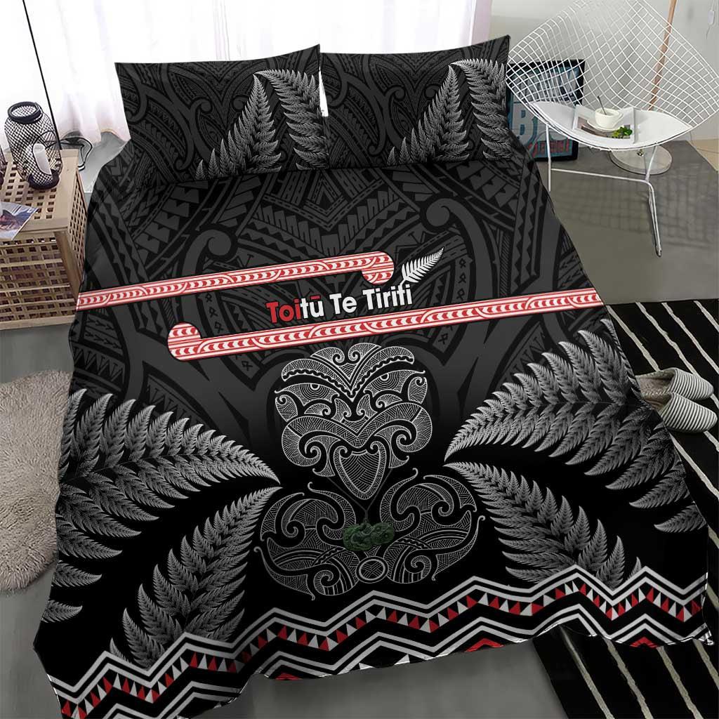 Aotearoa Toitu Te Tiriti Bedding Set Stand Together! Stand Stronger! - NZ Tiki