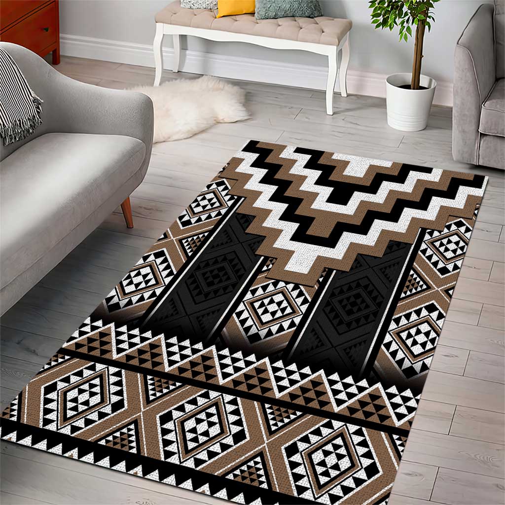 Brown Taniko Aotearoa Area Rug Niho Taniwha Mix Poutama LT14