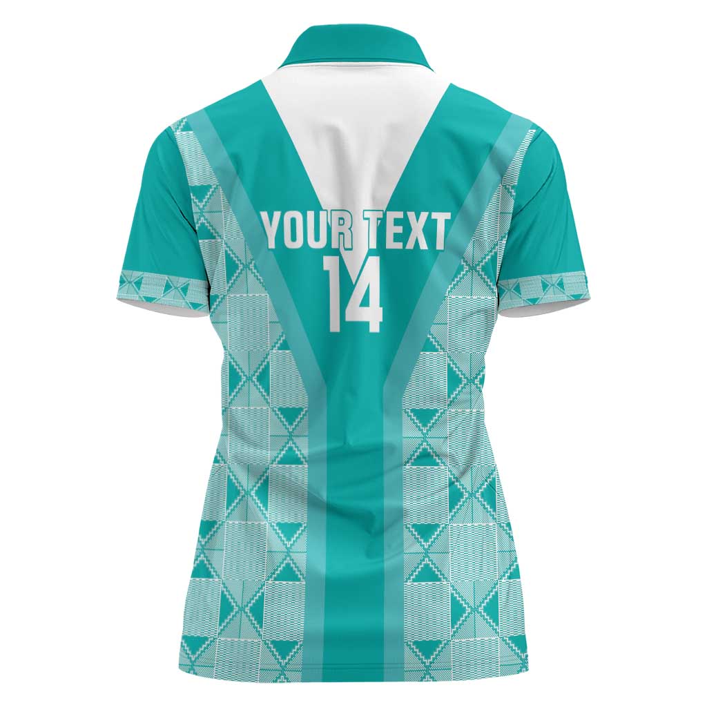 Custom South Africa Rugby Women Polo Shirt Go Champions Springboks - Teal Version