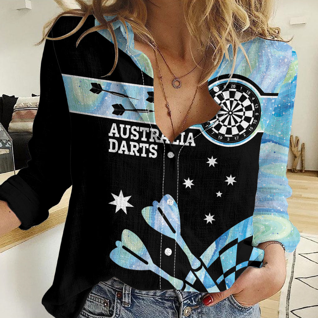 Personalised Australia Darts Opal Vibes Women Casual Shirt