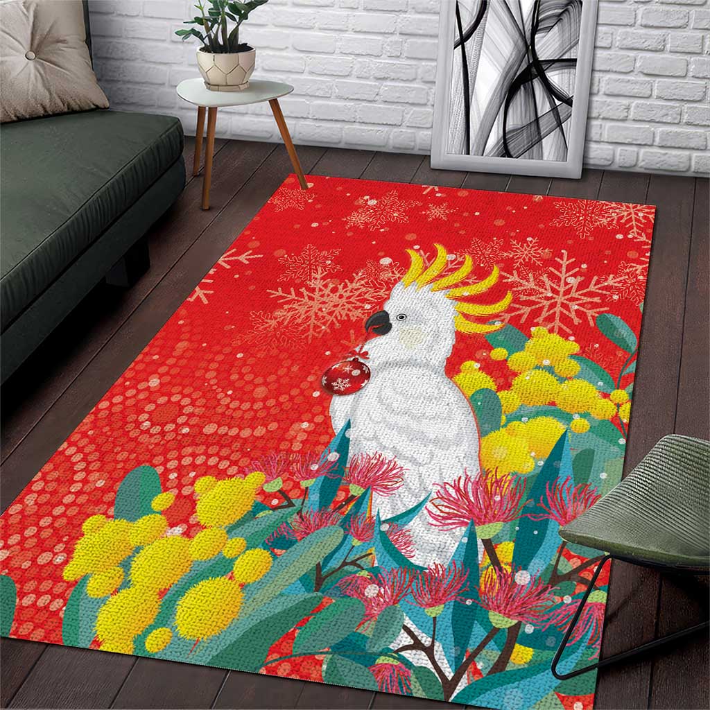 Sulphur-crested Cockatoo Christmas Area Rug Australia Gumtree With Golden Wattle