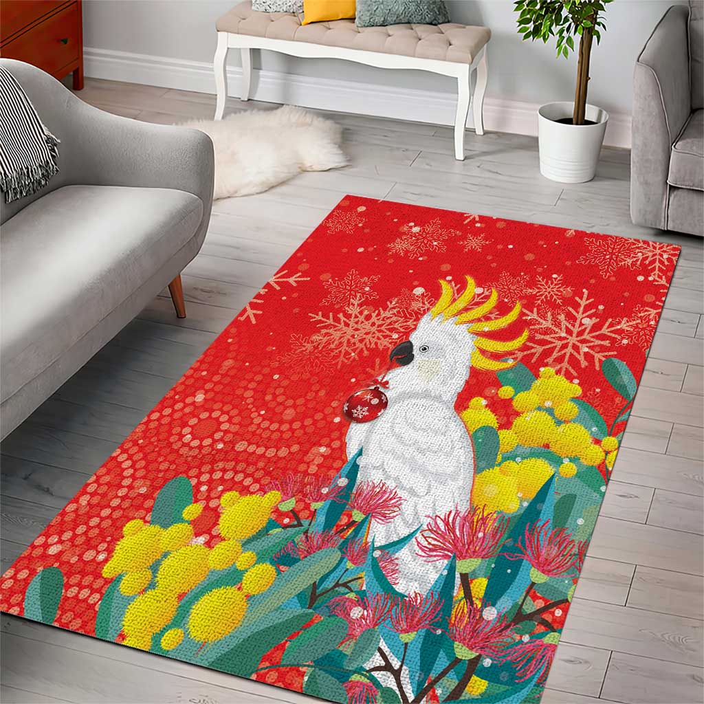 Sulphur-crested Cockatoo Christmas Area Rug Australia Gumtree With Golden Wattle