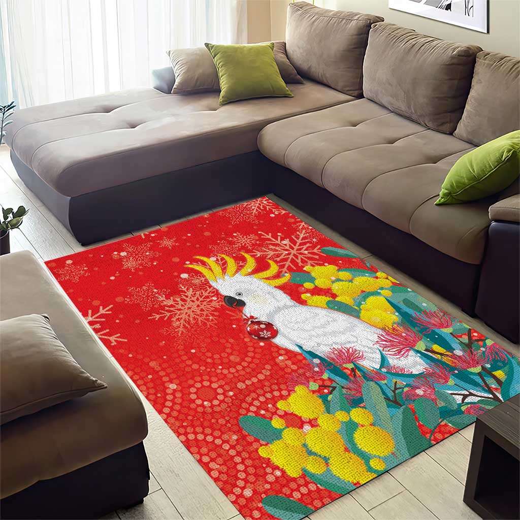 Sulphur-crested Cockatoo Christmas Area Rug Australia Gumtree With Golden Wattle