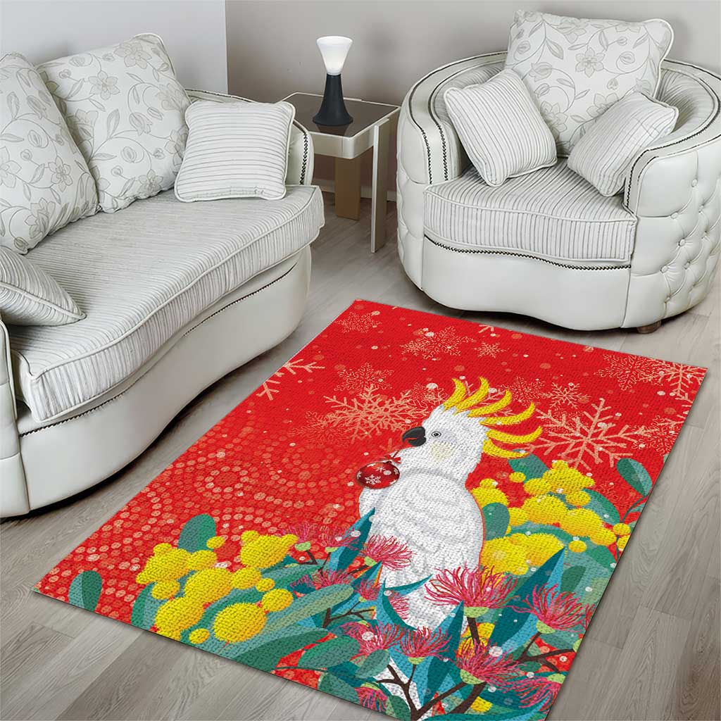 Sulphur-crested Cockatoo Christmas Area Rug Australia Gumtree With Golden Wattle