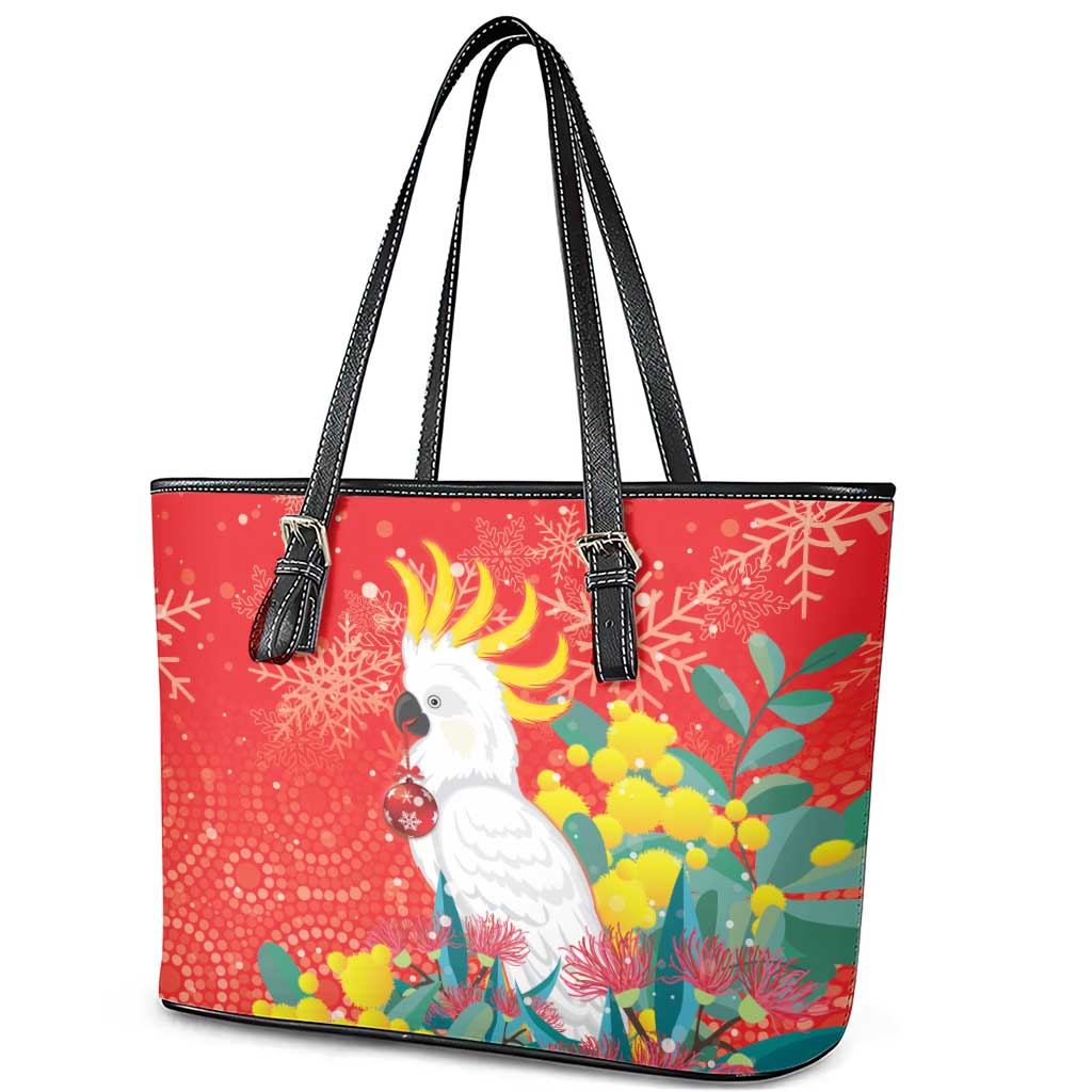 Sulphur-crested Cockatoo Christmas Leather Tote Bag Australia Gumtree With Golden Wattle