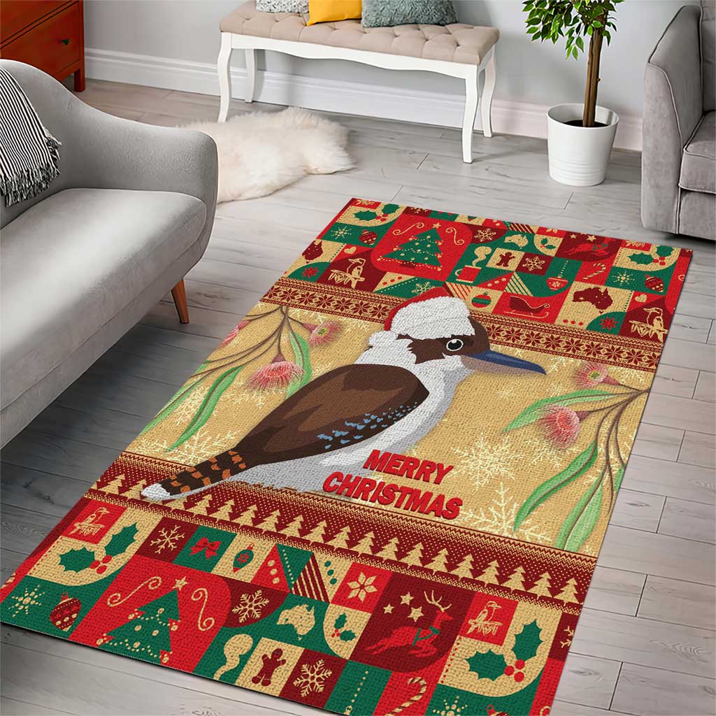 Australia Christmas Area Rug Kookaburra Santa With Gumtree