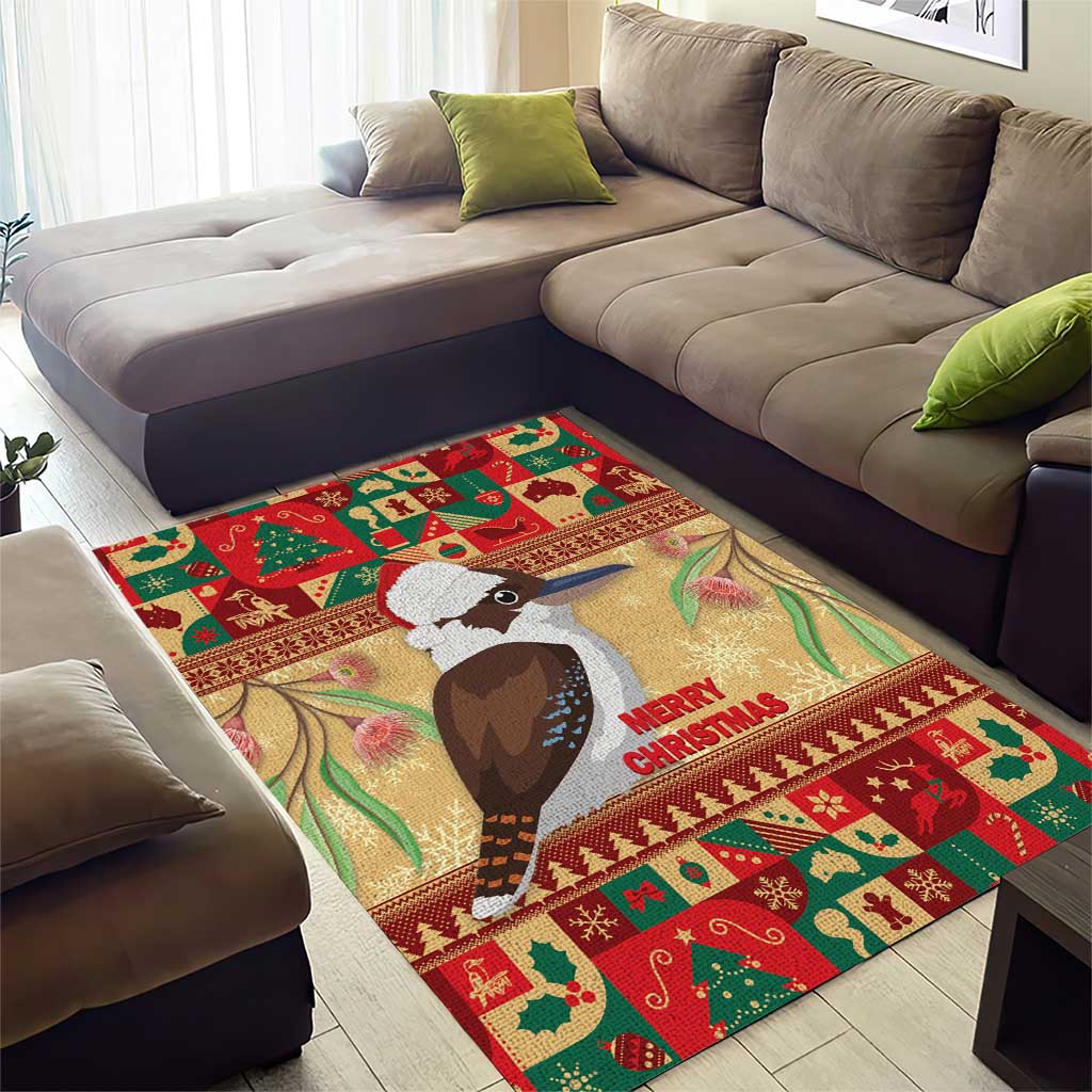 Australia Christmas Area Rug Kookaburra Santa With Gumtree