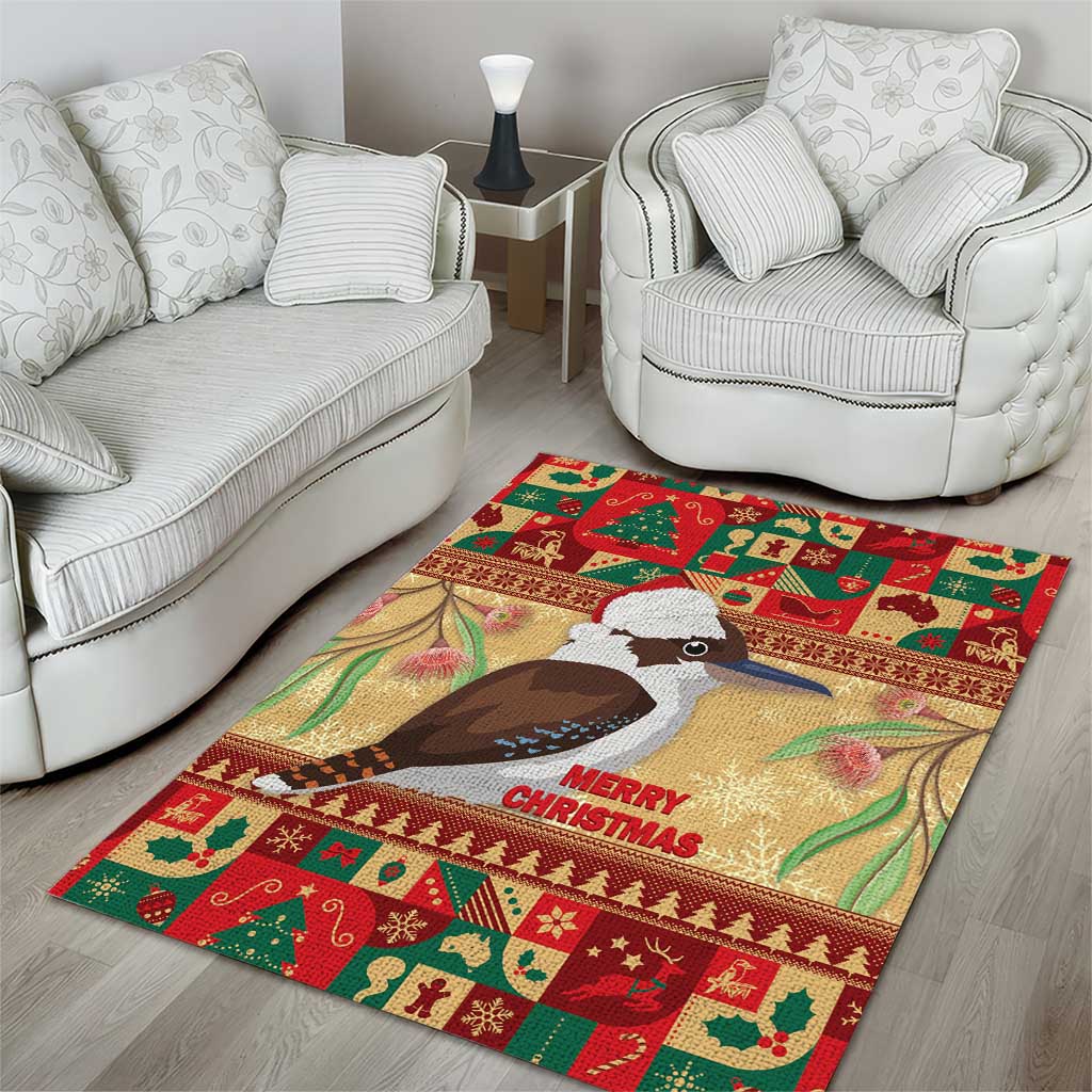 Australia Christmas Area Rug Kookaburra Santa With Gumtree