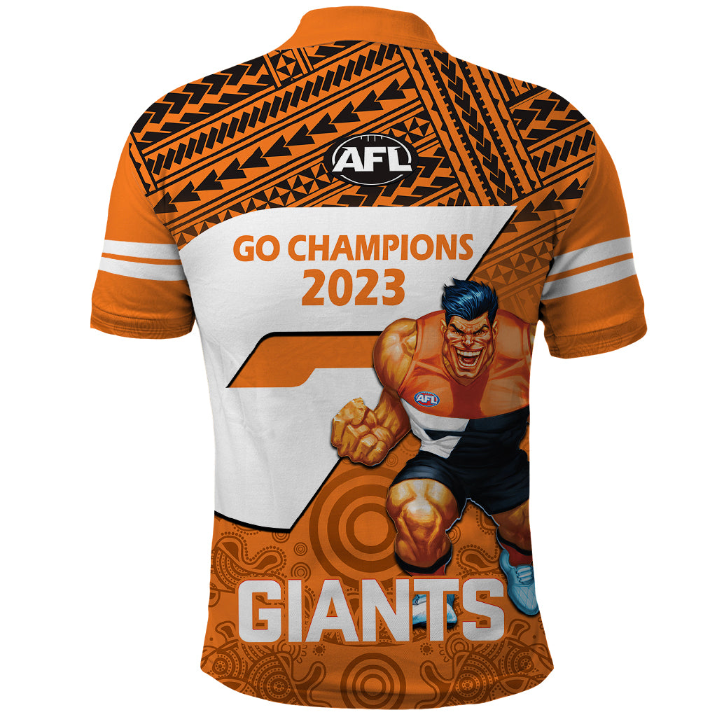 Giants Football Polo Shirt GWS Go Champions 2023 Polynesian Indigenous ...