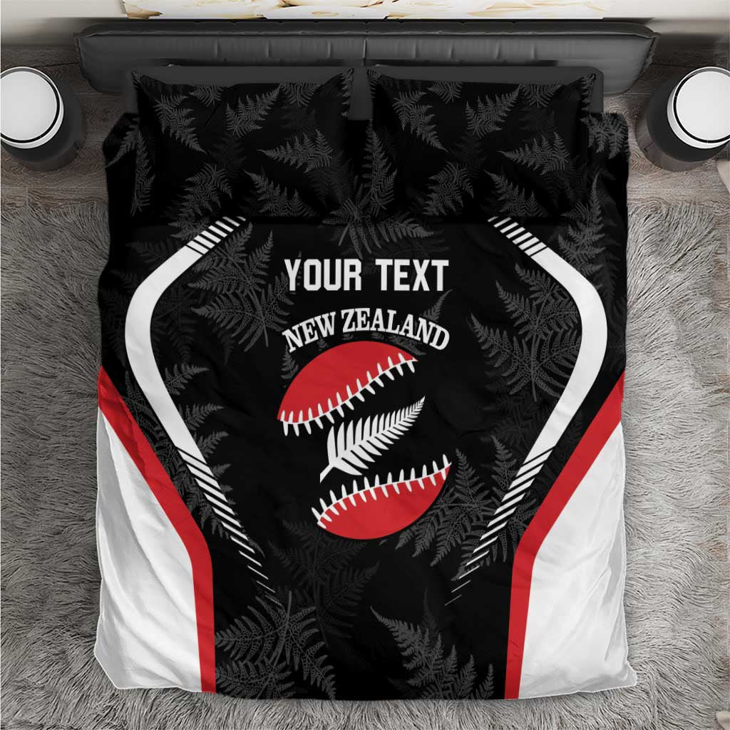 Custom New Zealand Silver Fern Softball Bedding Set Go Aotearoa