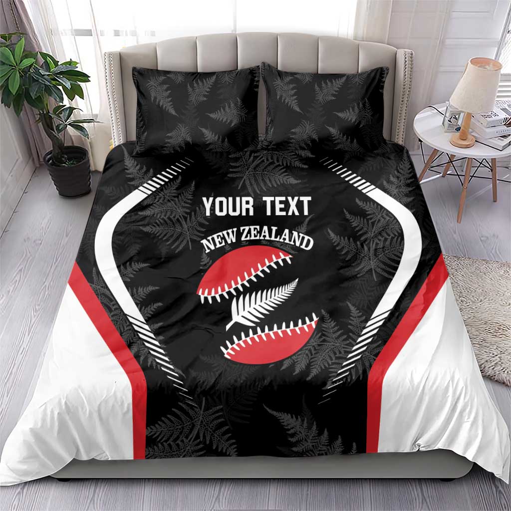 Custom New Zealand Silver Fern Softball Bedding Set Go Aotearoa