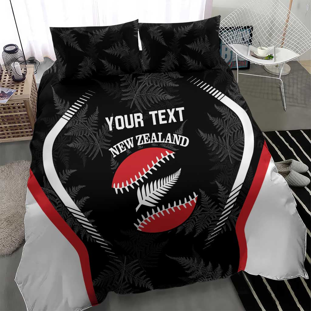 Custom New Zealand Silver Fern Softball Bedding Set Go Aotearoa