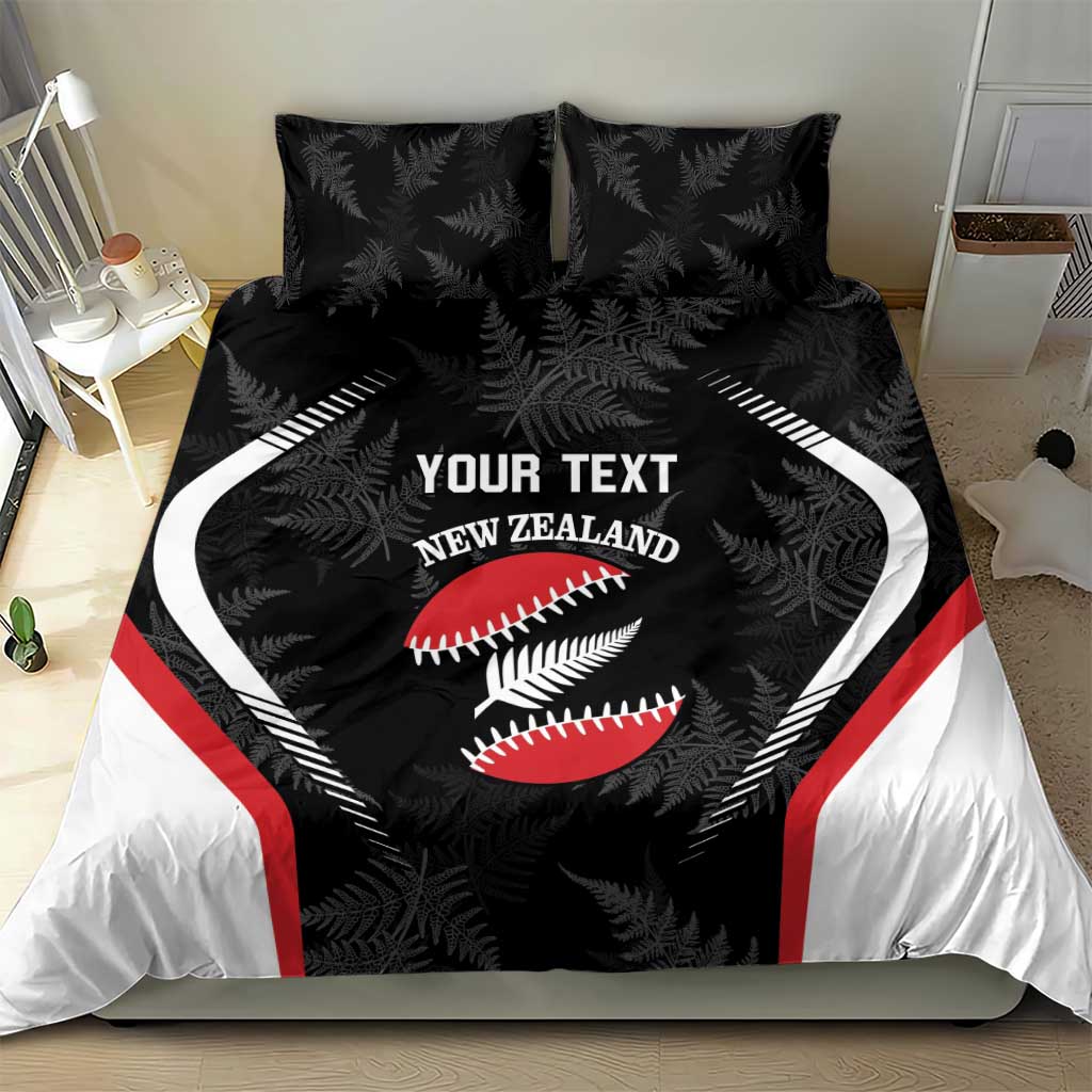 Custom New Zealand Silver Fern Softball Bedding Set Go Aotearoa