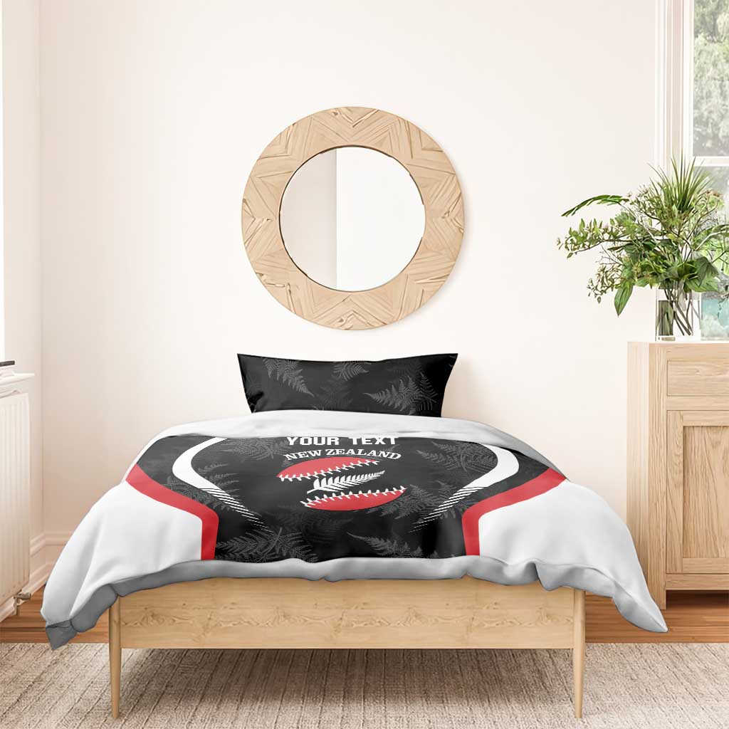 Custom New Zealand Silver Fern Softball Bedding Set Go Aotearoa