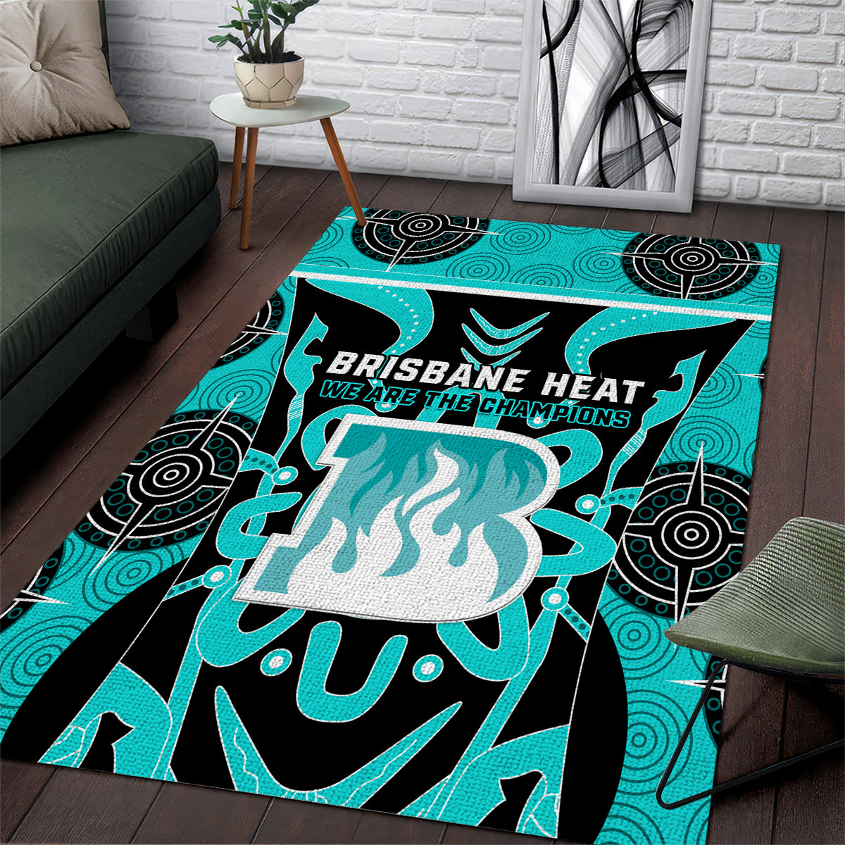 Custom Brisbane Heat Area Rug We Are The Champions Aboriginal Art