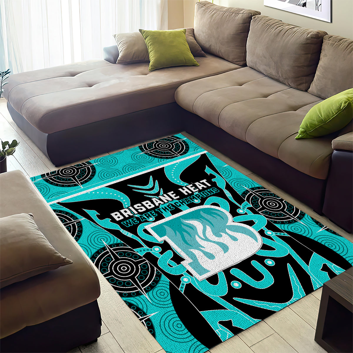 Custom Brisbane Heat Area Rug We Are The Champions Aboriginal Art