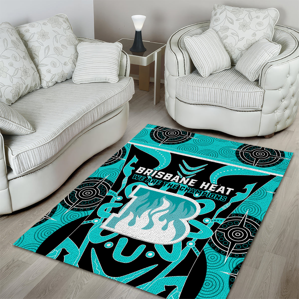 Custom Brisbane Heat Area Rug We Are The Champions Aboriginal Art