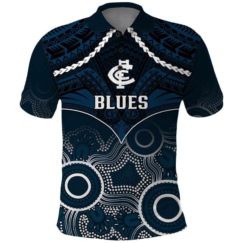 carlton-football-polo-shirt-blues-aboriginal-mix-polynesian-pattern