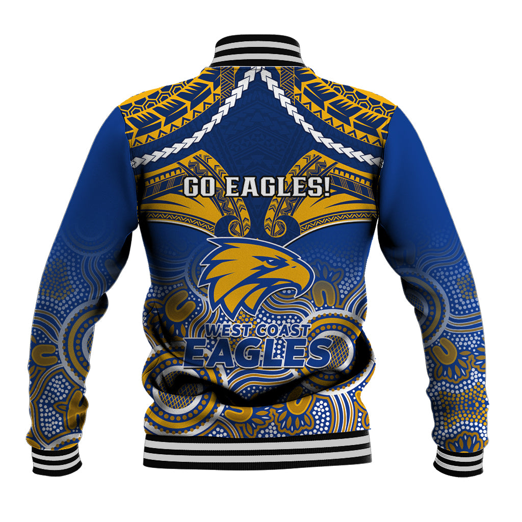 West Coast Football Baseball Jacket Eagles Aboriginal Mix Polynesian Pattern LT14