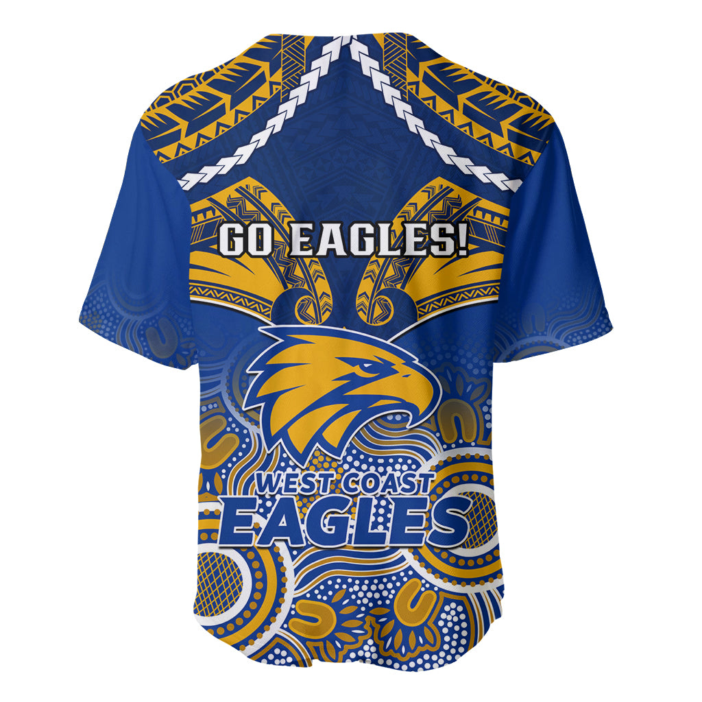 West Coast Football Baseball Jersey Eagles Aboriginal Mix Polynesian Pattern LT14