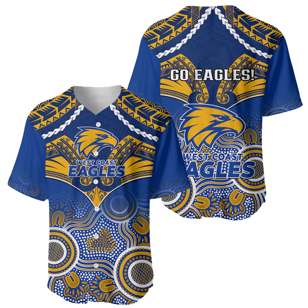 West Coast Football Baseball Jersey Eagles Aboriginal Mix Polynesian Pattern LT14