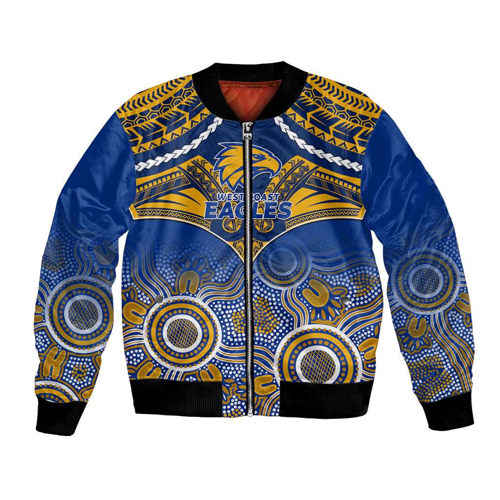 West Coast Football Bomber Jacket Eagles Aboriginal Mix Polynesian Pattern LT14